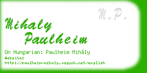 mihaly paulheim business card