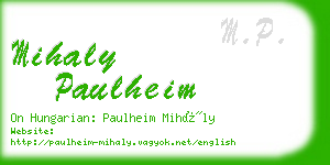 mihaly paulheim business card